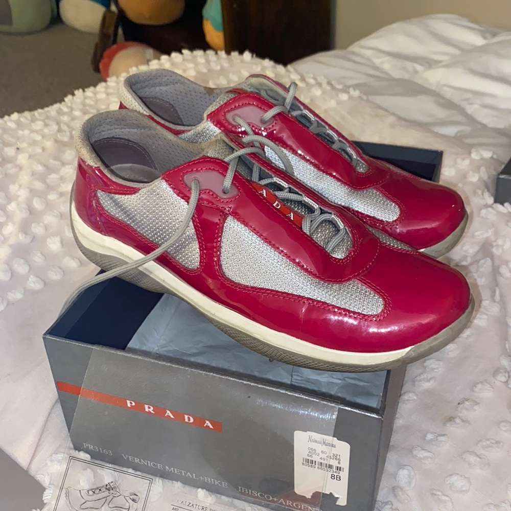 LIKE NEW Prada Pink Sneakers